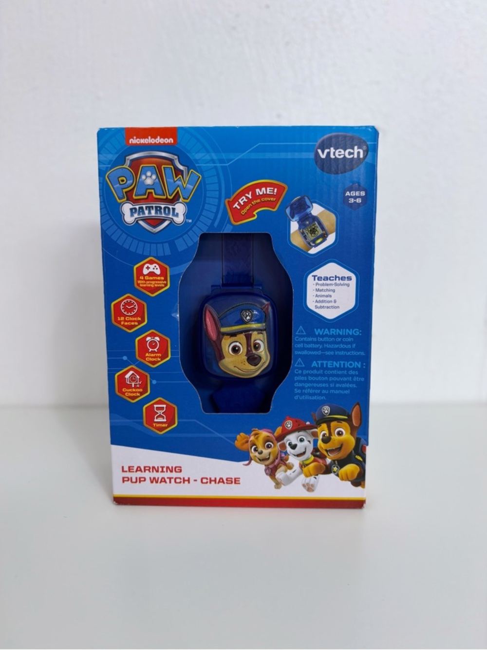 VTech PAW Patrol Learning Pup Watch - Chase (Blue)
